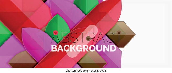 Abstract color lines dynamic background, modern material design style. Vector illustration