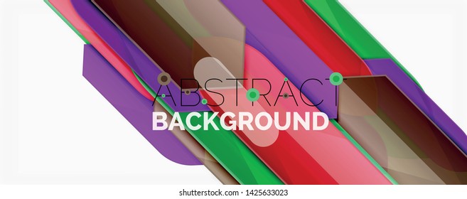Abstract color lines dynamic background, modern material design style. Vector illustration