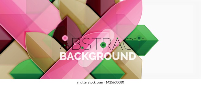 Abstract color lines dynamic background, modern material design style. Vector illustration