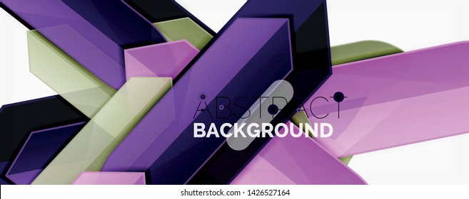 Abstract color lines dynamic background, modern material design style. Vector illustration