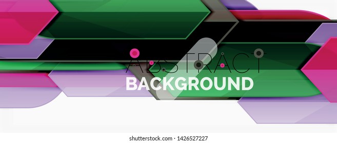 Abstract color lines dynamic background, modern material design style. Vector illustration