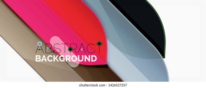 Abstract color lines dynamic background, modern material design style. Vector illustration