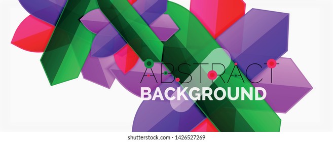 Abstract color lines dynamic background, modern material design style. Vector illustration