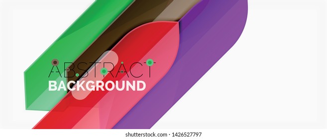 Líneas de color abstractas fondo dinámico, estilo de diseño de materiales modernos. Ilustración del vector
