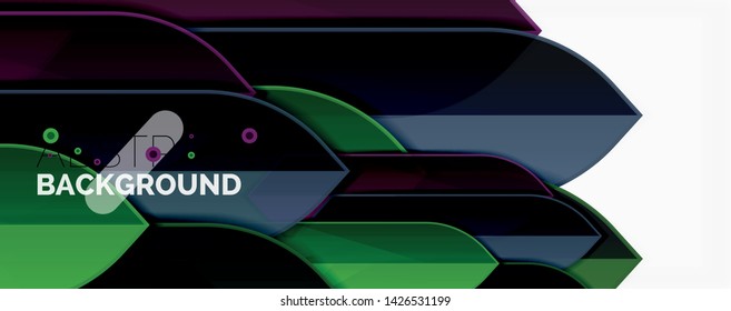 Abstract color lines dynamic background, modern material design style. Vector illustration