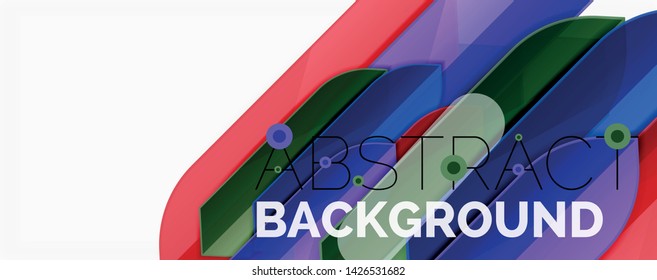 Abstract color lines dynamic background, modern material design style. Vector illustration