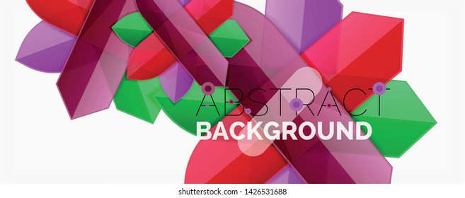 Abstract color lines dynamic background, modern material design style. Vector illustration