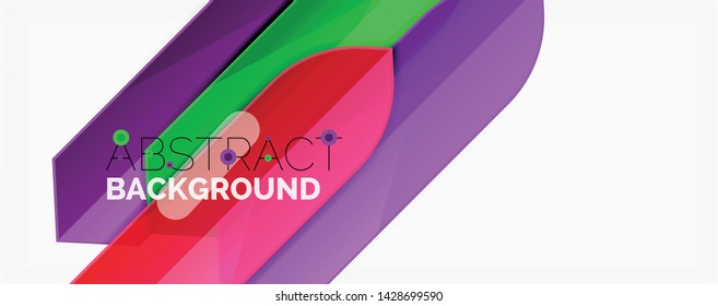 Abstract color lines dynamic background, modern material design style. Vector illustration