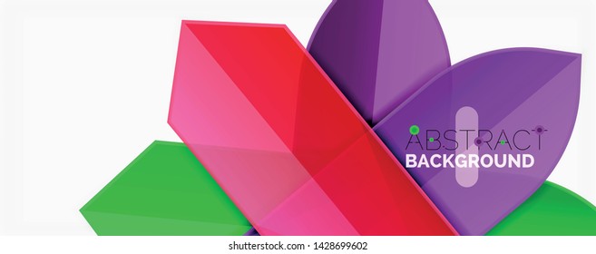 Líneas de color abstractas fondo dinámico, estilo de diseño de materiales modernos. Ilustración del vector