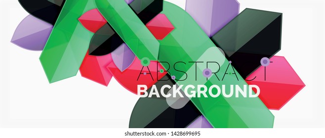 Líneas de color abstractas fondo dinámico, estilo de diseño de materiales modernos. Ilustración del vector