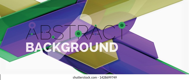 Abstract color lines dynamic background, modern material design style. Vector illustration