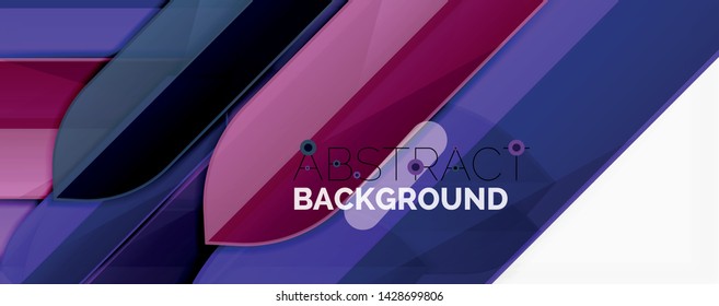 Líneas de color abstractas fondo dinámico, estilo de diseño de materiales modernos. Ilustración del vector