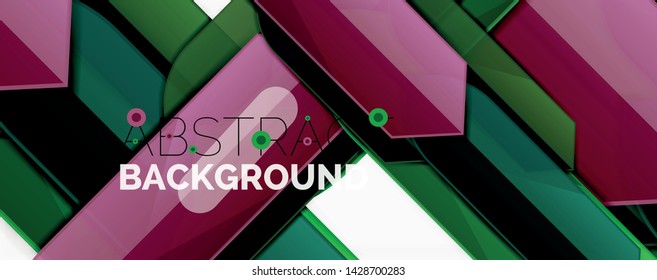 Abstract color lines dynamic background, modern material design style. Vector illustration