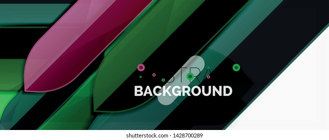 Abstrato linhas de cor plano de fundo dinâmico, estilo de design de material moderno. Ilustração vetorial