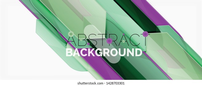 Abstract color lines dynamic background, modern material design style. Vector illustration