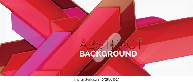 Abstract color lines dynamic background, modern material design style. Vector illustration
