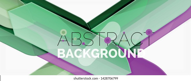 Líneas de color abstractas fondo dinámico, estilo de diseño de materiales modernos. Ilustración del vector
