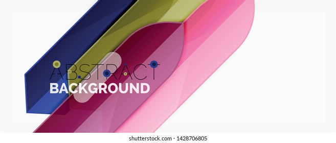 Abstract color lines dynamic background, modern material design style. Vector illustration