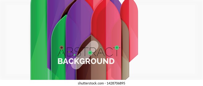 Abstract color lines dynamic background, modern material design style. Vector illustration