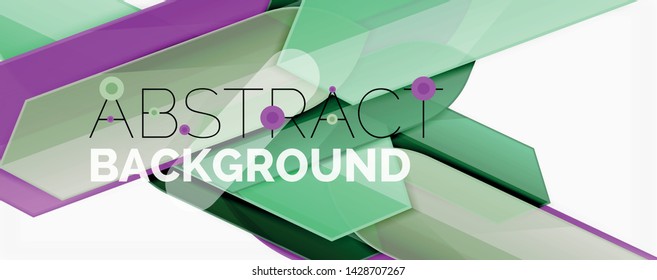 Abstract color lines dynamic background, modern material design style. Vector illustration