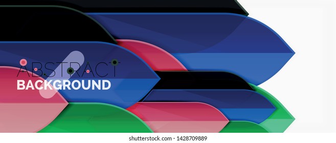 Abstract color lines dynamic background, modern material design style. Vector illustration