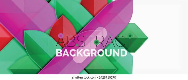 Abstrakte Farblinien dynamischer Hintergrund, moderner Materialdesign-Stil. Vektorgrafik