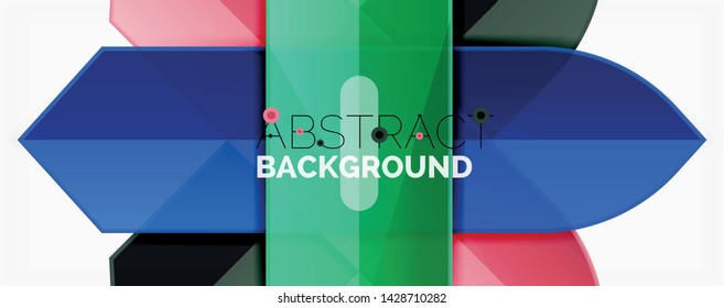 Líneas de color abstractas fondo dinámico, estilo de diseño de materiales modernos. Ilustración del vector