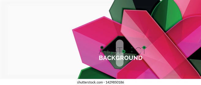 Abstract color lines dynamic background, modern material design style. Vector illustration