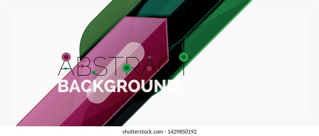 Abstract color lines dynamic background, modern material design style. Vector illustration