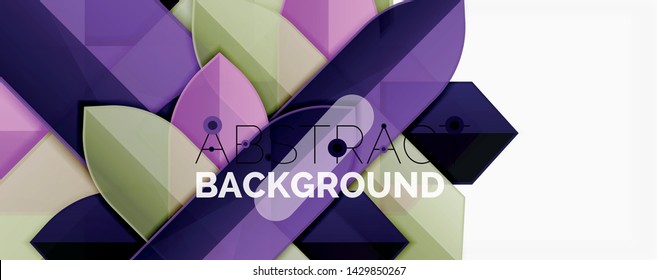 Líneas de color abstractas fondo dinámico, estilo de diseño de materiales modernos. Ilustración del vector