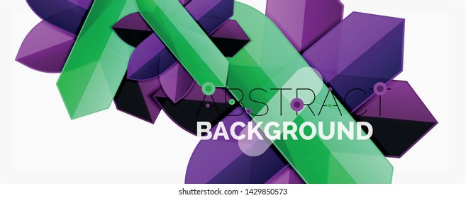 Abstract color lines dynamic background, modern material design style. Vector illustration