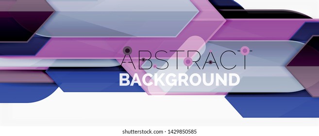 Líneas de color abstractas fondo dinámico, estilo de diseño de materiales modernos. Ilustración del vector