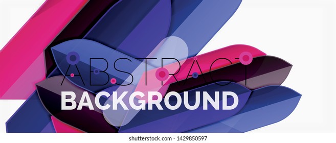 Abstract color lines dynamic background, modern material design style. Vector illustration
