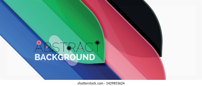 Abstract color lines dynamic background, modern material design style. Vector illustration