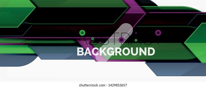 Abstract color lines dynamic background, modern material design style. Vector illustration