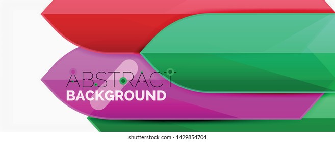 Abstrakte Farblinien dynamischer Hintergrund, moderner Materialdesign-Stil. Vektorgrafik