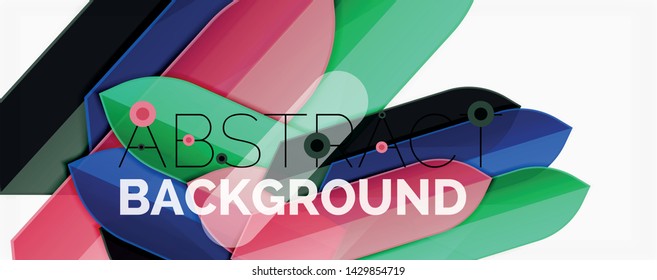 Abstrakte Farblinien dynamischer Hintergrund, moderner Materialdesign-Stil. Vektorgrafik
