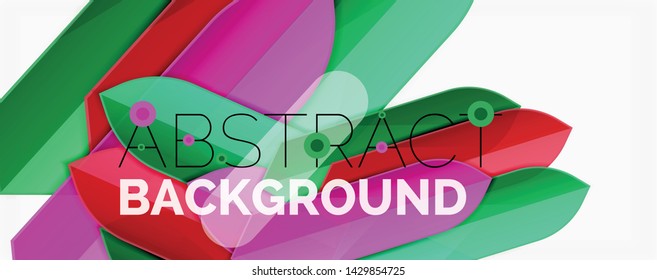 Abstract color lines dynamic background, modern material design style. Vector illustration