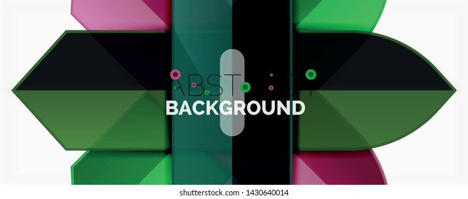 Líneas de color abstractas fondo dinámico, estilo de diseño de materiales modernos. Ilustración del vector