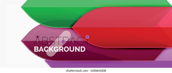 Abstract color lines dynamic background, modern material design style. Vector illustration