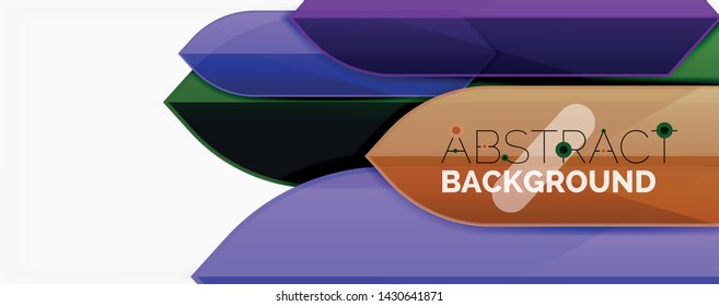 Abstract color lines dynamic background, modern material design style. Vector illustration
