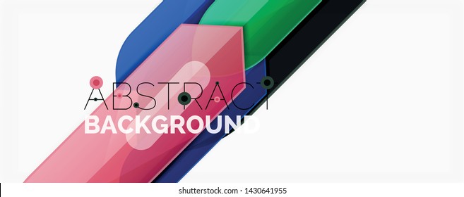 Abstract color lines dynamic background, modern material design style. Vector illustration