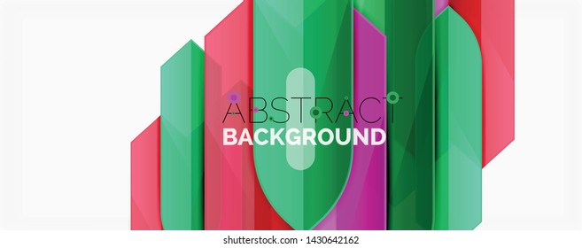 Abstract color lines dynamic background, modern material design style. Vector illustration