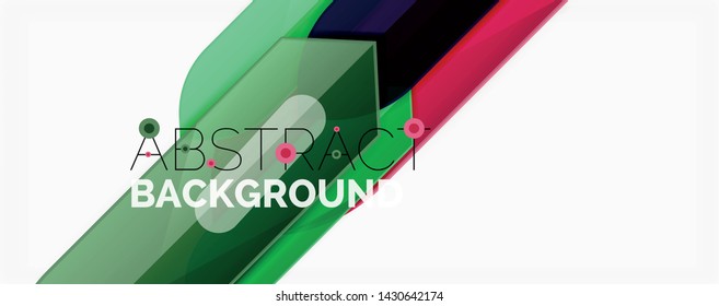 Abstract color lines dynamic background, modern material design style. Vector illustration
