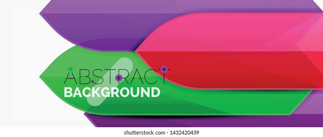 Líneas de color abstractas fondo dinámico, estilo de diseño de materiales modernos. Ilustración del vector
