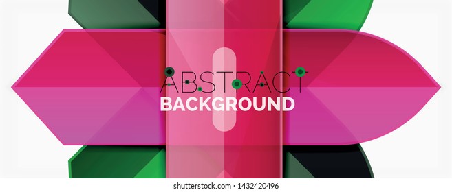 Líneas de color abstractas fondo dinámico, estilo de diseño de materiales modernos. Ilustración del vector