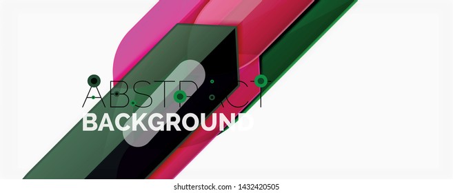 Abstract color lines dynamic background, modern material design style. Vector illustration