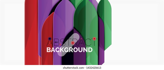 Líneas de color abstractas fondo dinámico, estilo de diseño de materiales modernos. Ilustración del vector