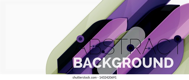 Abstract color lines dynamic background, modern material design style. Vector illustration