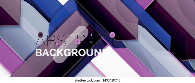 Abstract color lines dynamic background, modern material design style. Vector illustration